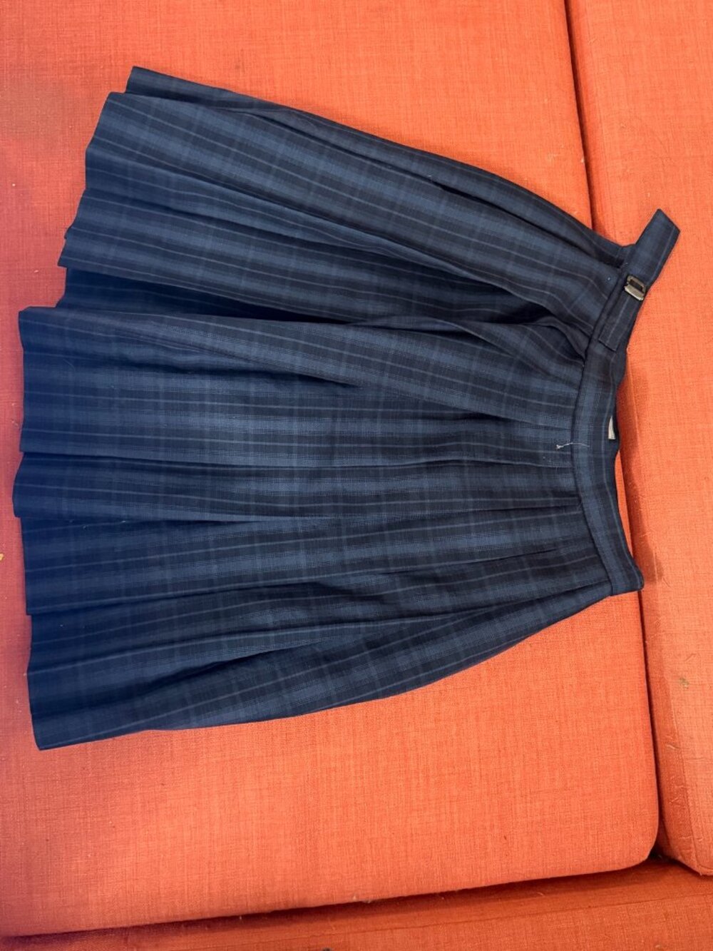 Plaid JK School Pleated Mini Skirt - Navy